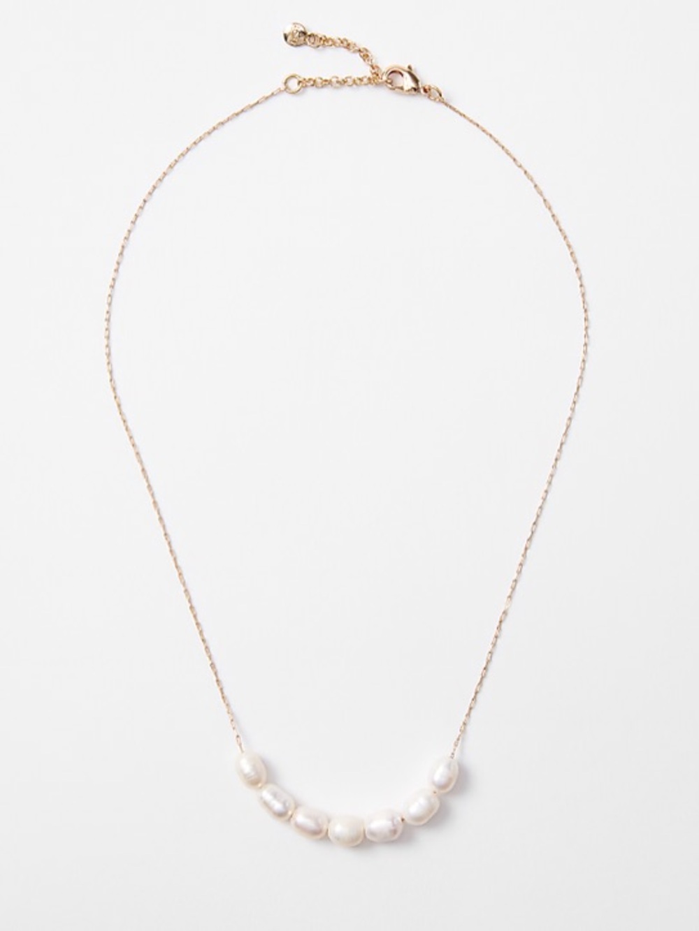 NWT LOFT Freshwater Pearl Delicate Necklace Gold Nautical